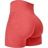 YEOREO Seamless High Waisted Shorts for Women Smile Contour Biker Shorts Gym Yoga Workout