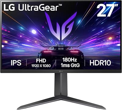 LG Ultragear 27GS65F 27 Inch IPS 1080p 180Hz 1ms HDR10 G-Sync FreeSync