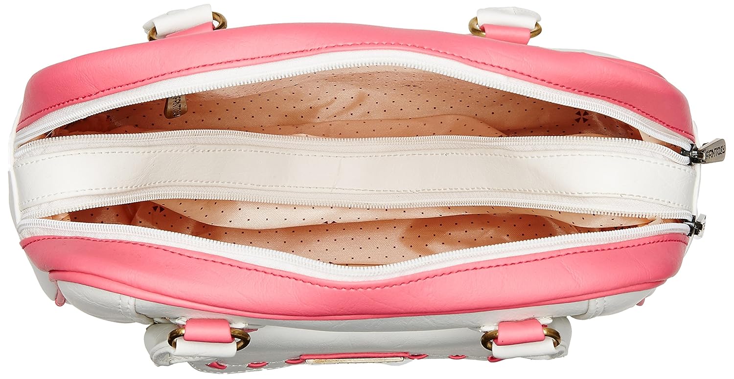 fantosy women's handbag (white and pink) (fnb-435)