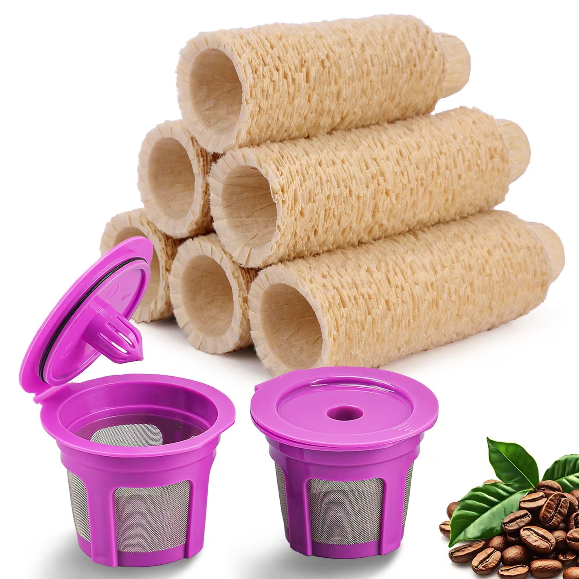Photo 1 of Irmidi 300 Count Natural Paper Filters with 2 reusable K Cups Coffee Pod,Compatible with Keurig Single Serve 1.0 and 2.0 Brewers