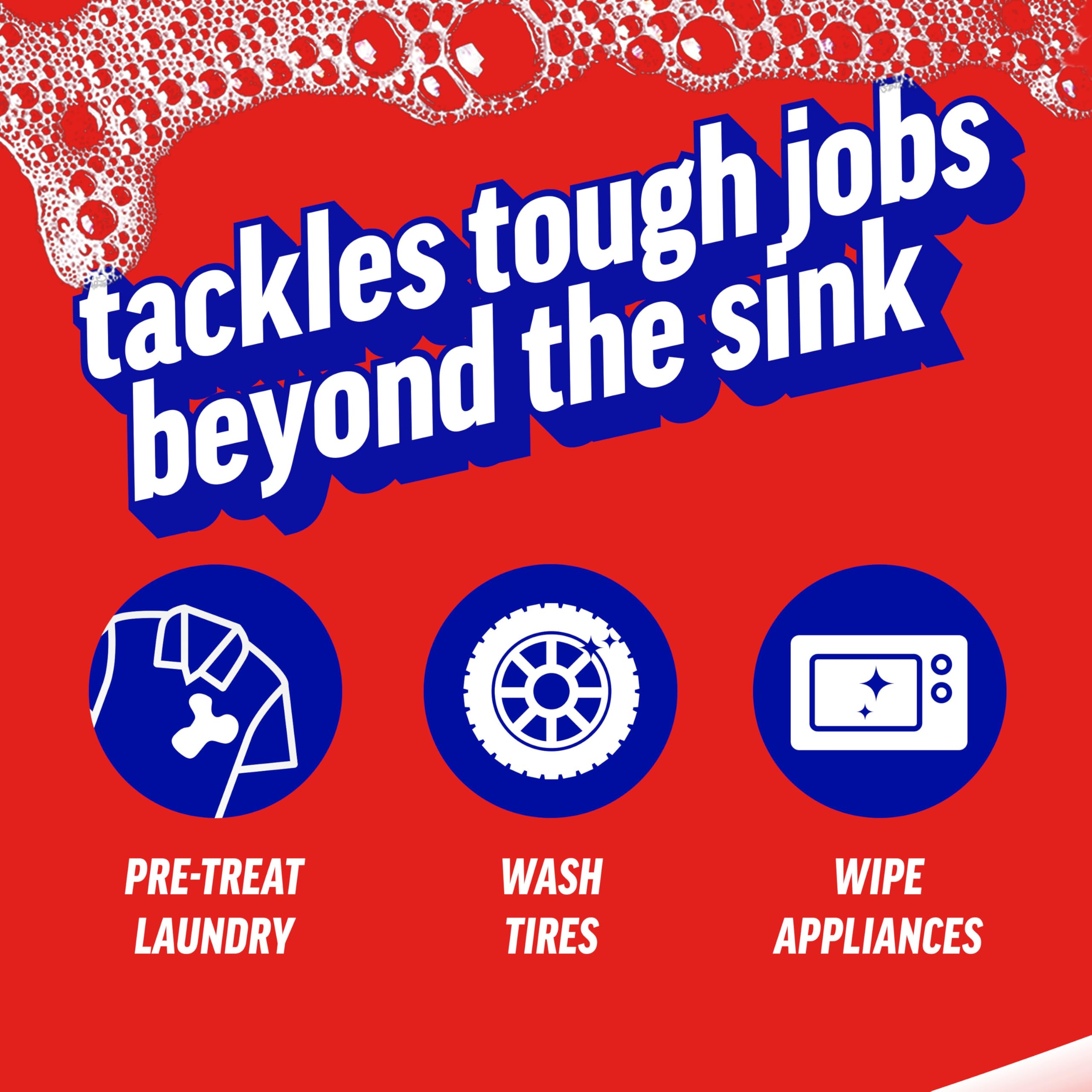 Ajax Ultra Liquid Dish Soap Vinegar and Lime Scent, Sparkling Clean Dishes, 90 fl oz Bottle