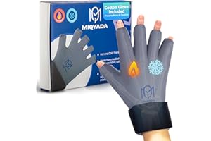 MIQ MIQYADA Hot & Cold Ice Glove for Women Man – Reusable Hand Ice Pack Gloves Wrap for Finger Hand Wrist Pain Relief With Cooling Cotton Gloves Compression Gloves for Arthritis, Tendonitis Carpal Tunnel Relief