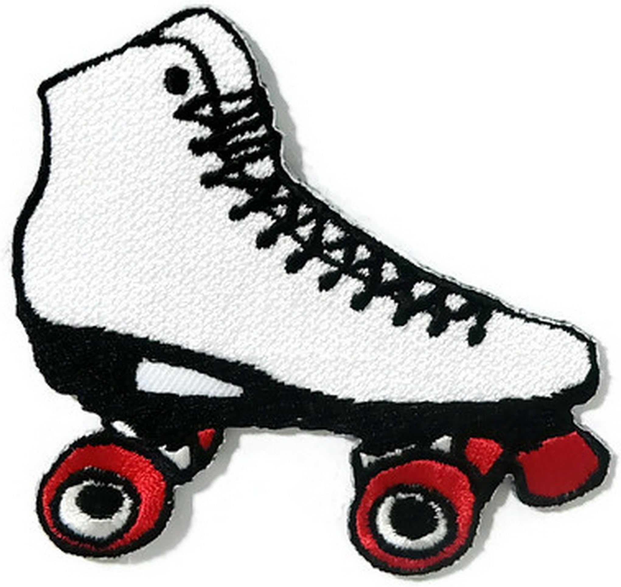 Roller Skate Embroidered Sew or Iron on patches By Thunyatorn Size: 3" x 2.8"