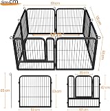 Yaheetech Lightweight 8-Panel Dog Playpen 63cm Pet Exercise Fence Portable view 8