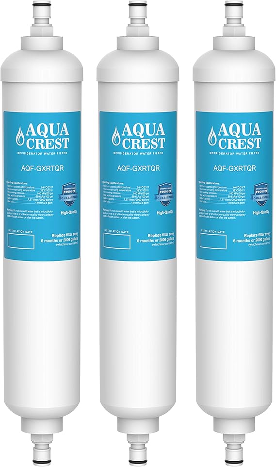 AQUACREST Replacement GXRTQR Refrigerator Water Filter, Compatible with