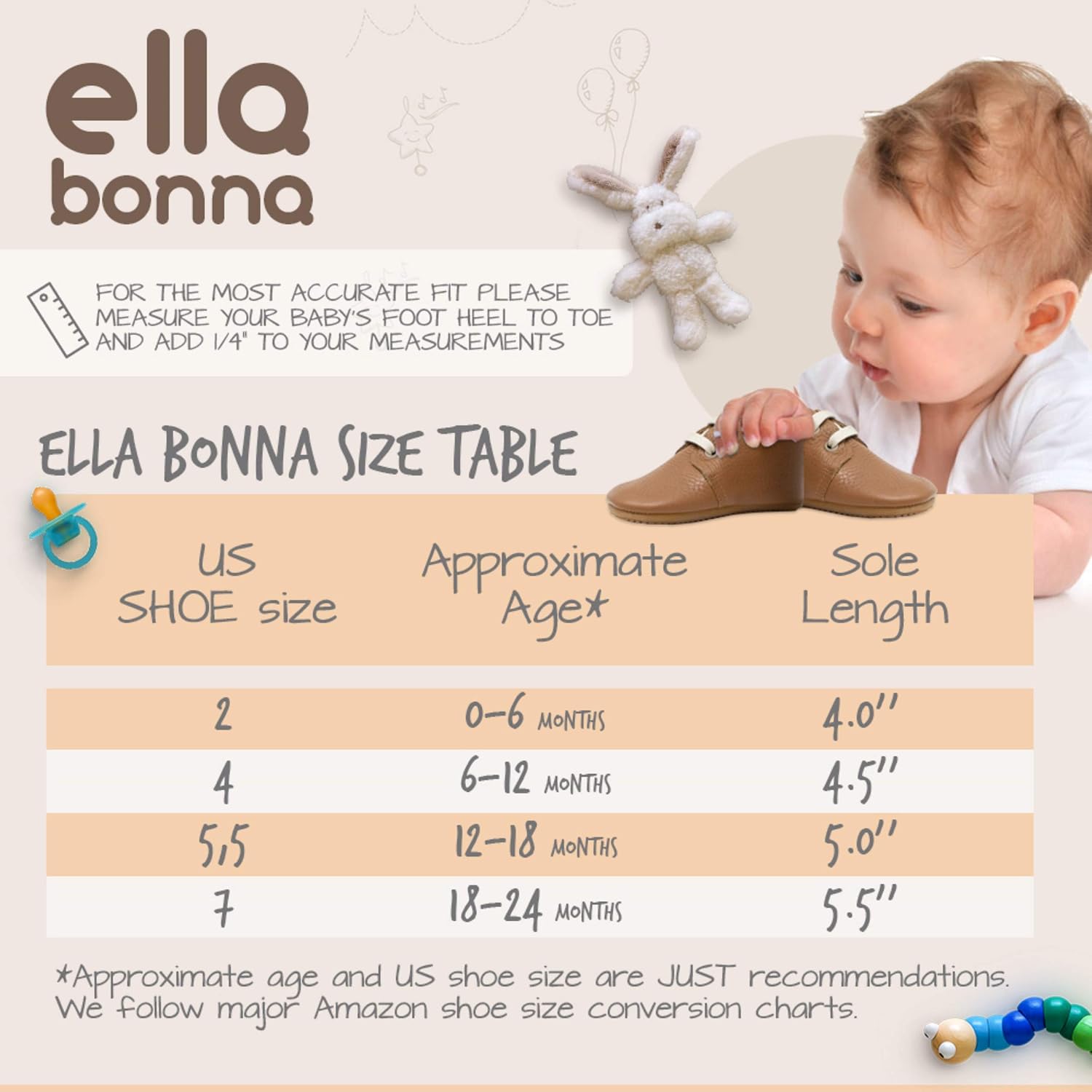  | Ella Bonna Oxford Baby Boy Shoes, Rubber and Soft Sole, Leather Baby Shoes, Toddler Girl Baby Walking Shoes, Newborn Infant Mini Kids Crib Baby Moccasins | Oxfords & Loafers