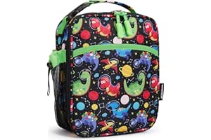 JOYHILL Kids Lunch Box, Insulated Lunch Bag for Teen Girl Boy, Lunch Boxes for Kids with Water Bottle Holder for School, Cute Lunchbox Kawaii Small Lunch Tote Toddler Dinosaur