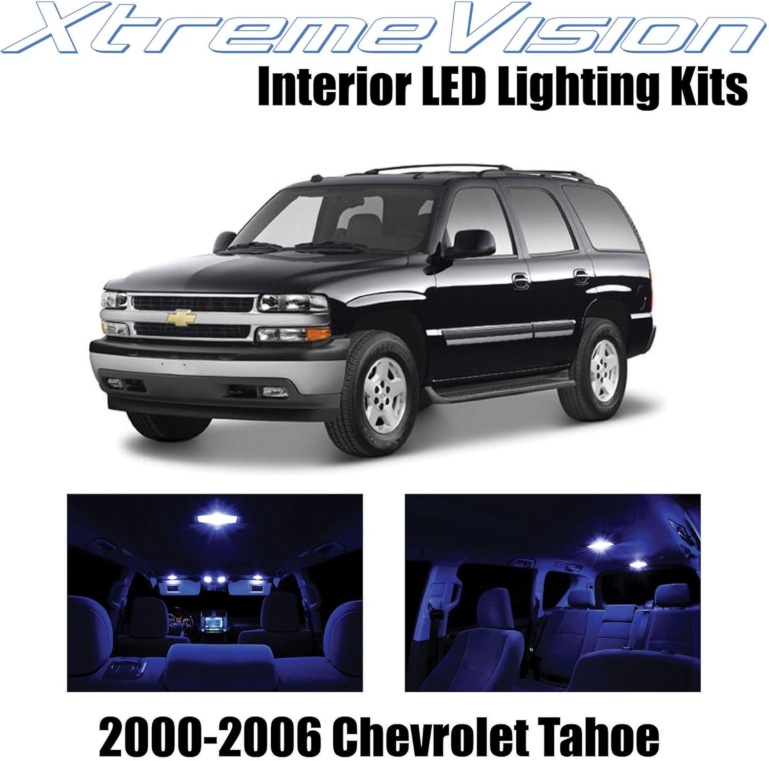 Xtremevision Interior LED for Chevy Tahoe 2000-2006 (18 Pieces) Blue Interior LED Kit + Installation Tool