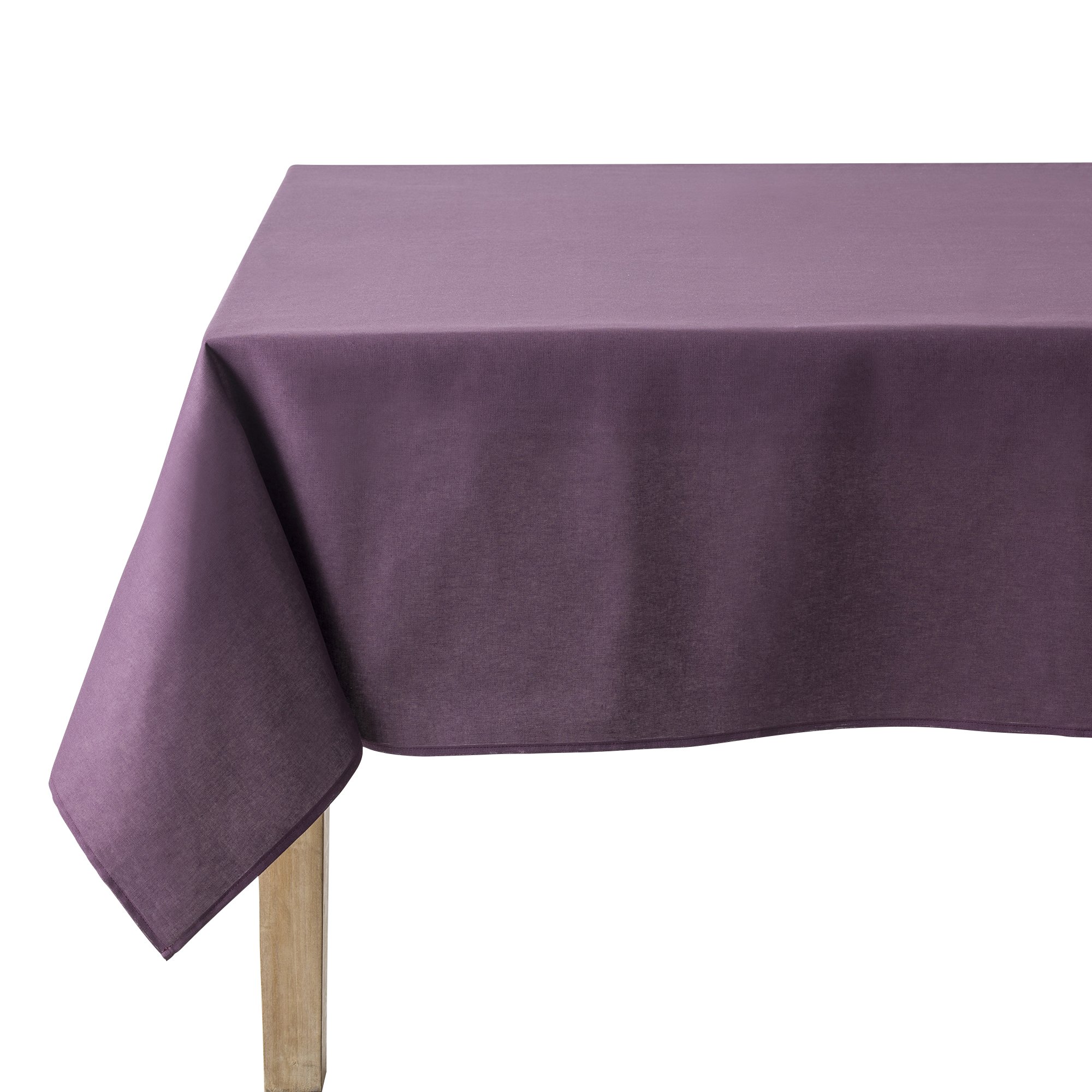 Coucke Rectangular Tablecloth Plain Aubergine 150 x 190 cm Cotton