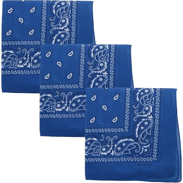 Bandana RFCO 22x22 Pollici 100% Cotone Blu Con Stampa Emoji - Unisex - Foto 4