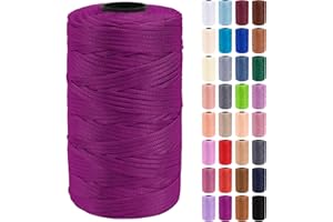 JeogYong Polypropylene Ribbon Yarn 3mm x 218 Yards Flat Macrame Cord 3mm Crochet Yarn for Handbags, Shopping Bags, Sun Hats, Shoes, DIY Crafts, Decorative Projects