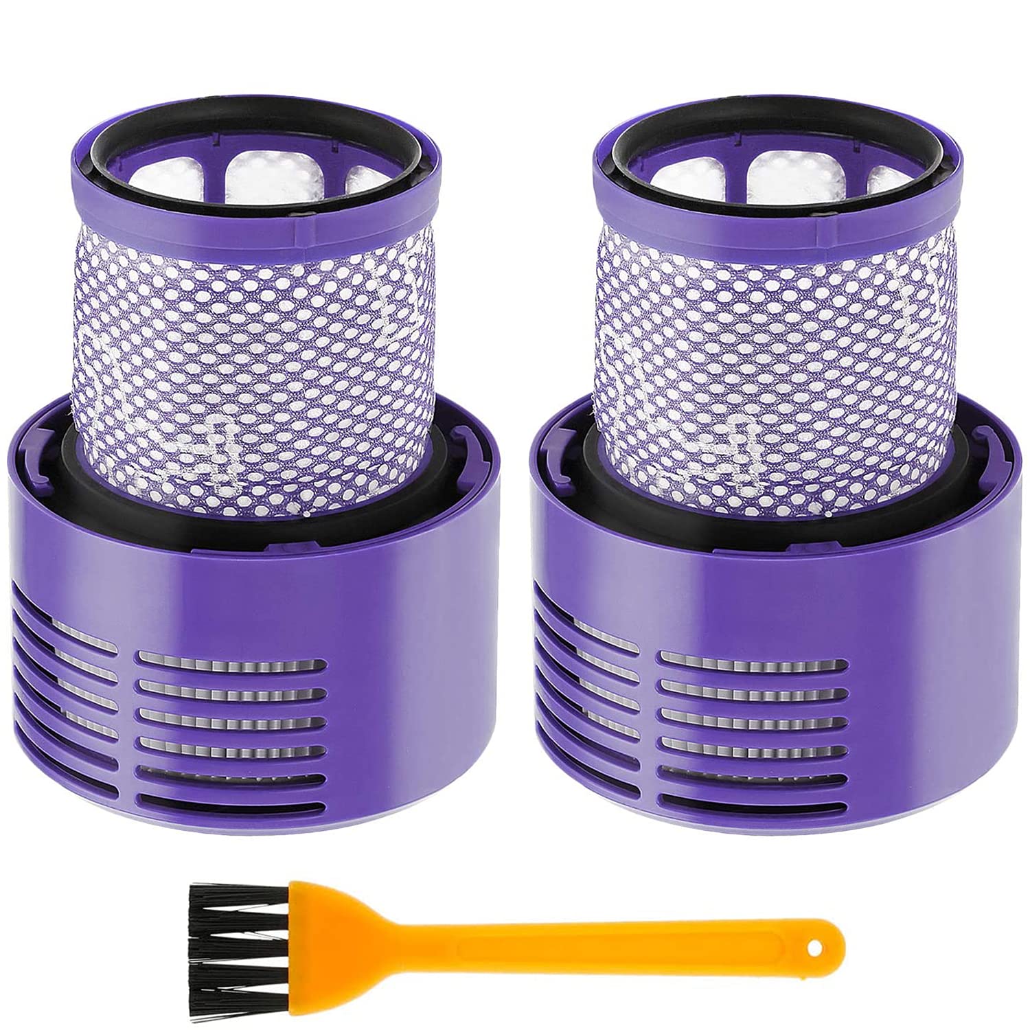 Filters Replacement for Dyson V10 Cyclone Series, V10 Absolute, V10 Animal, V10 Total Clean, V10 Motorhead, SV12, Replace Part #969082-01, Washable and Reusable Cordless Vacuum Cleaners - 2 Pack