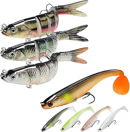 Truscend topwater fishing lures for bass floating multi jointed swimbait Clearance