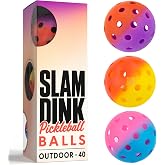 Outdoor Pickleball Balls, Slam Dink 40-Hole Gradient, 3 Colours Gift | Durable outdoor pickleballs built to withstand hard courts without cracking. A colorful gift players actually use.