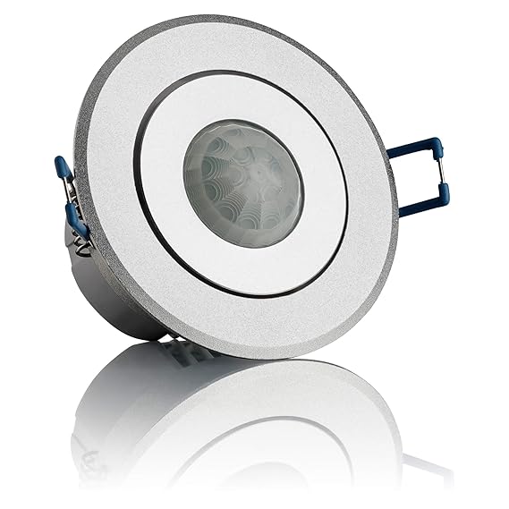 SEBSON® Bewegungsmelder Innen, Unterputz, Decken-Montage, programmierbar, Infrarot Sensor, Reichweite 6m / 360°, Einbau-Beweg