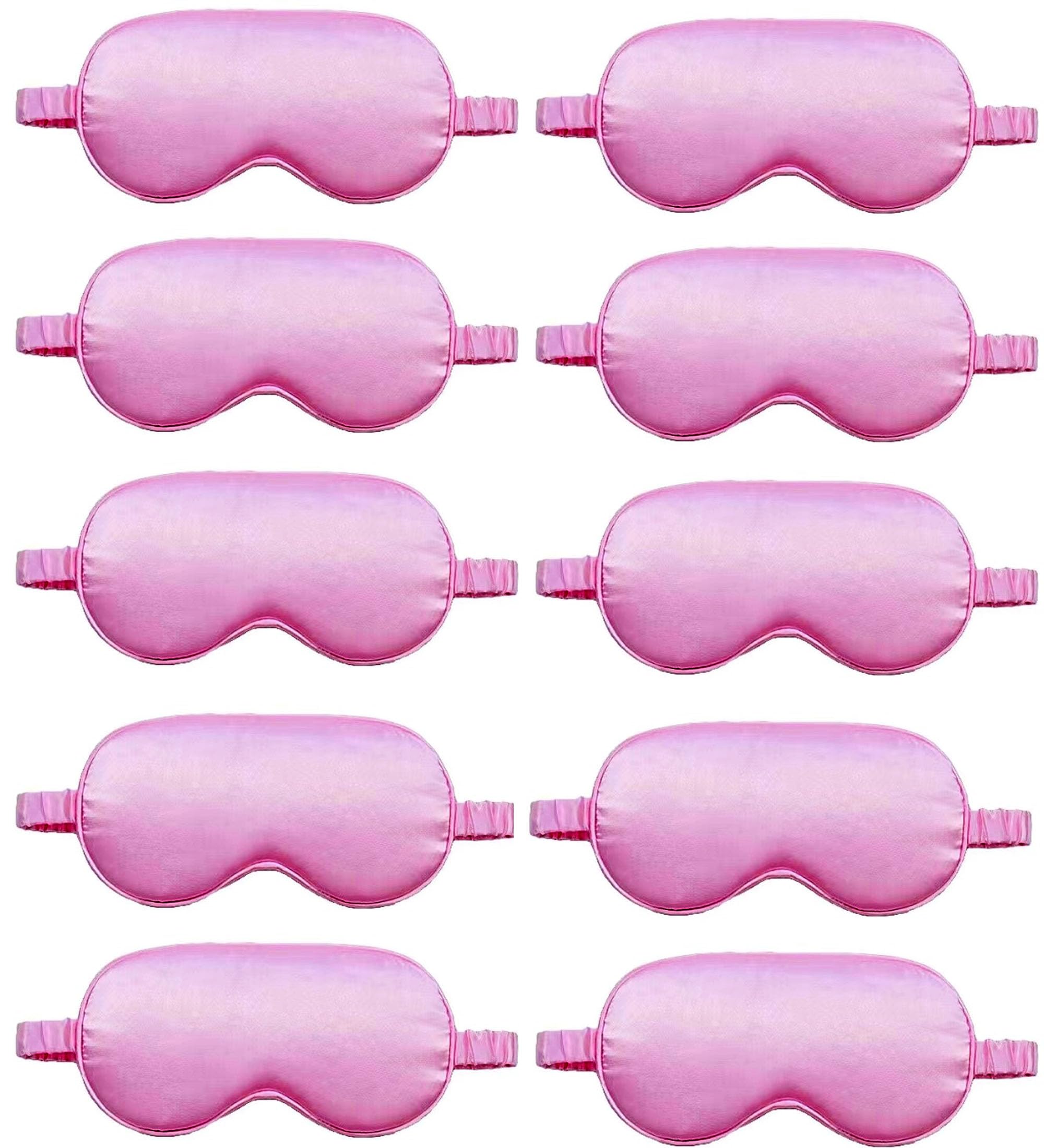 Photo 1 of 10 Pack Sleep Mask,Silk Eye Mask,for Night Sleeping,Office, Travel,Party Games,Suitablefor Men/Women (Pink)