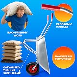 Crystals 65L/100KG Wheelbarrow Heavy Duty Galvanised with Pneumatic Tyre view 2