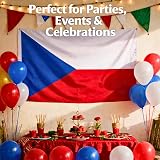 SHATCHI Czech Republic Flag 5ft x 3ft Polyester with Brass Eyelets view 8