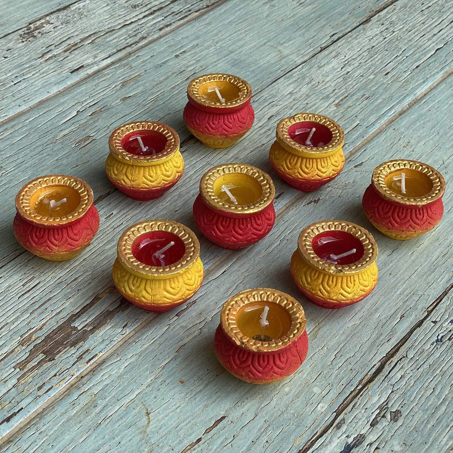 Buy ARiANA ILLUMINE Terracotta A Modern Matki Diya Candle with Gel and Mogra Fragrance