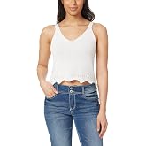 WallFlower Women's Aria Pointelle Sweater Knit Scallop Edge Tank Top | Super Soft Cotton-Feel Yarn, Lightweight Layering Piece, Easy-Fit Silhouette, Exclusive WallFlower Design, All-Day Comfort