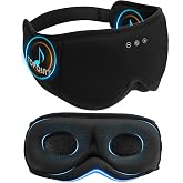 Sleep Mask with Headphones Bluetooth 5.4, TOPOINT 3D Eye Mask Blackout with Soft Bamboo Cotton for Side Sleepers Women Men, Sleep Headphones Earphones HD Speaker Microphone for Travel Meditation Gift