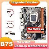 Lodokdre B75 Desktop Motherboard M.2 NVME LGA 1155 DDR3 for i3 i5 CPU Cable view 2