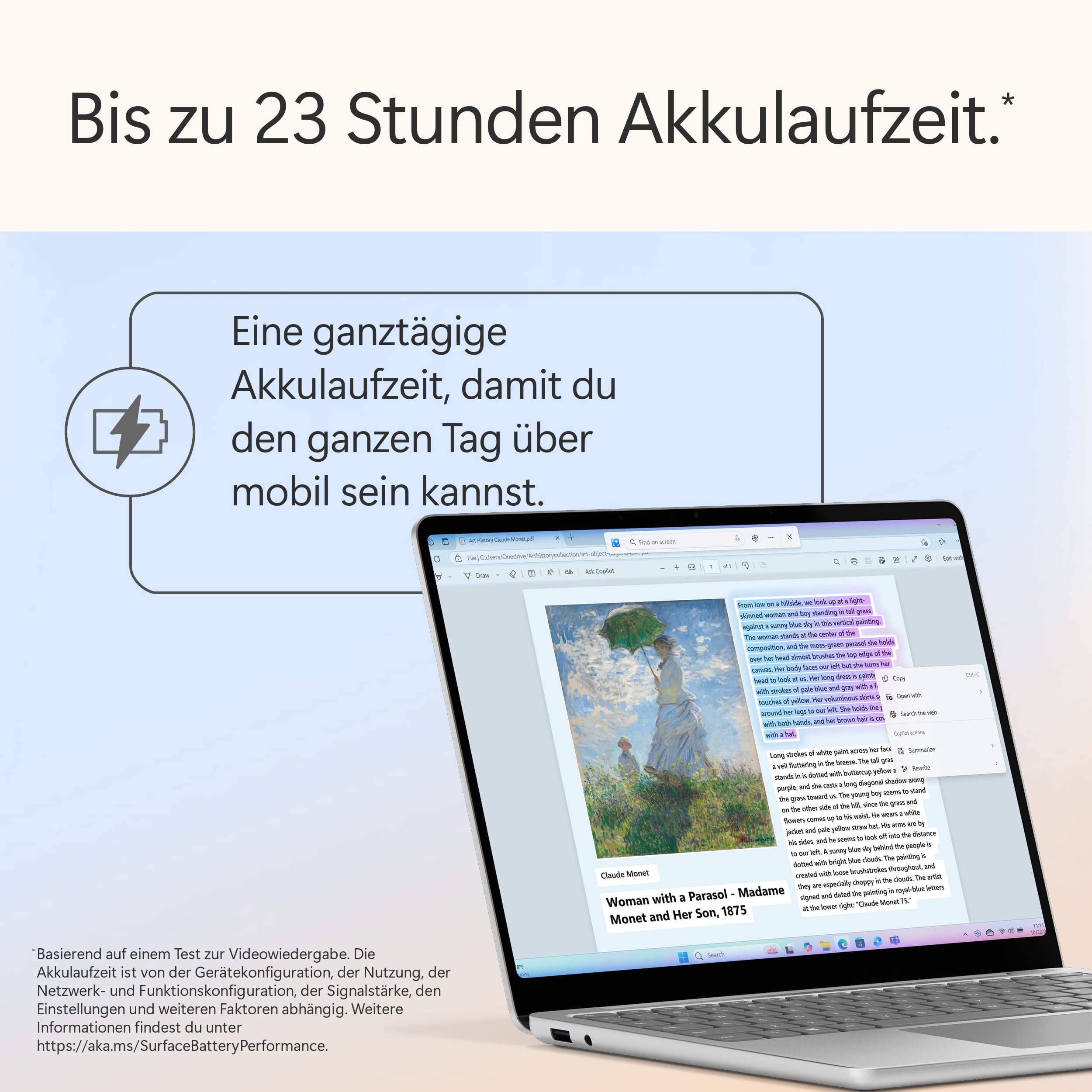 Microsoft Surface Laptop | Copilot+ PC | 13” LCD Touchscreen | Snapdragon® X Plus | 16GB RAM | 512GB Speicher | Neuestes Modell | Platin 3