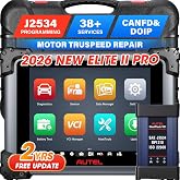 Autel MaxiSys Elite II Pro Scanner, 2-Year Update Elite 2 Pro J2534 Tool | 2026 Intelligent Motor TruSpeed, Same as Ultra MS909 MS919 Up of MS908S PRO II, 40+ Resets, 3K+ Active Test, DOIP CANFD,D-PDU