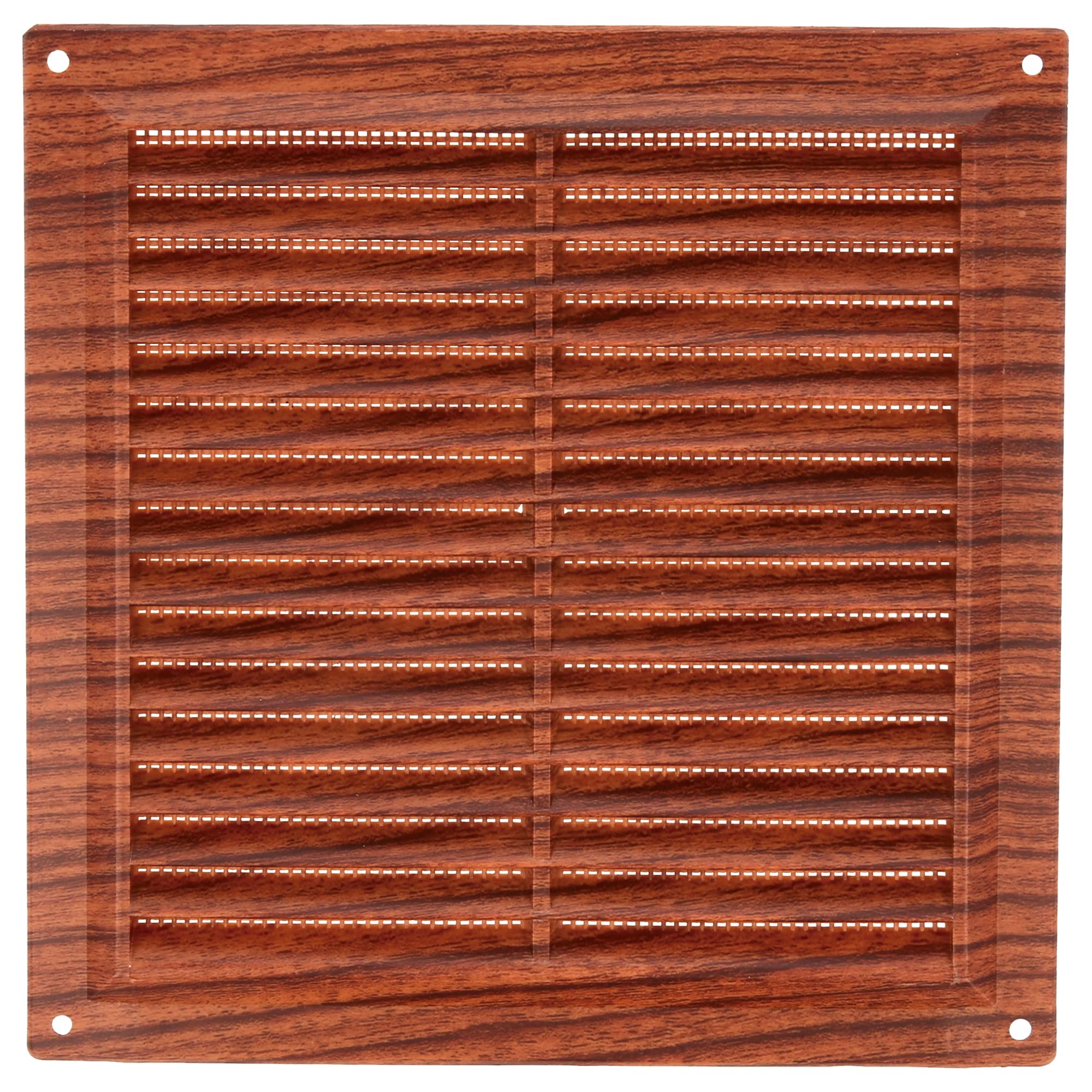 Amig - Square Plastic Grille with Mosquito net| Ventilation grilles for air Outlet | Suitable for Kitchen and Bathroom Ceiling | Dimensions: 200 x 200 mm | Colour: Sapelli