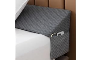 HAPICLODY King Size (76"x10"x6") Bed Wedge Pillow Headboard Pillow Mattress Wedge Triangle Pillow Long Bolster Pillow for Sleeping Bed Gap Filler (0-7") Mattress Gap Filler Between Headboard and Mattress