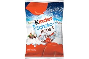 Kinder Schoko Bons, Milk Chocolate Bites with Creamy Milk and Hazelnut Filling, Stocking Stuffers, Individually Wrapped, 4.4 oz​