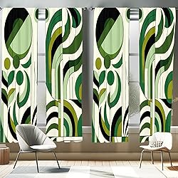 Ambesonne Mid Century Modern Window Curtains Pack