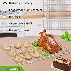 UOUYOO Cooling Rack for Baking, Set of 2 Stainless