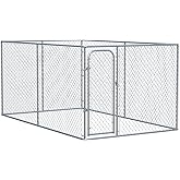 PawHut 99 Sq. Ft. Dog Playpen Outdoor, Walk-in Dog Run Kennel Puppy Exercise Pen with Galvanized Steel Frame, for Small and M