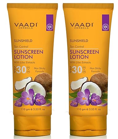 Vaadi Herbals Sunscreen Lotion SPF-30, 110g (Pack of 2)