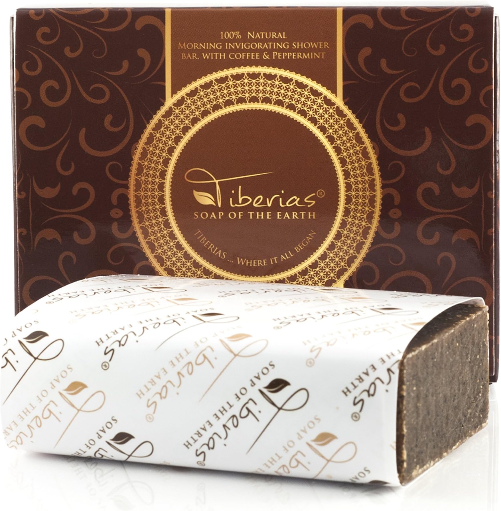 Tiberias Peppermint & Coffee Natural Soap. Handmade, High End Natural and Organic Soap. A Soap Also Can Reach Near Perfection