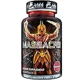 MASSACR3 Muscle Builder & Laxogenin Supplement w/Superior Absorption | Mass Muscle Building & Recomping Formula w/Nitric Oxide Stimulator Vaso-6 & Urolithin B for Natural Body Building