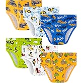 JAHSIYI Boys 100% Cotton Briefs Soft Underwear Size 2T-12Yrs 6-Pack | Skin-Friendly, Full Coverage, Durable Seams, Elastic Waistband, Various Prints, Comfy Fit with Front Opening Fly, Wedgie Free