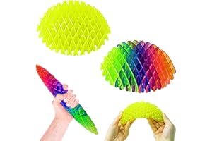 HCUSUS Fidgets Worm Toys, 3D Printing Elastic Worm Fidgets Toys for Kids, Fidget Toys Adults, Sensory Toys for Kids with Autism, Autism Sensory Products, 2P Sensory Toys Birthday Halloween