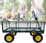 Gadgetking 500KG Heavy Duty Garden Trolley Quad Trailer Utility Wagon view 2