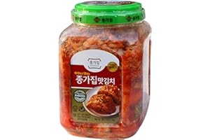 CHONGGA Jongga Mat Kimchi - 88 oz. (2.5 kg) Imported from Korea - Kosher Certified - Cut Cabbage Kimchi - Halal - Vegan - Probiotic
