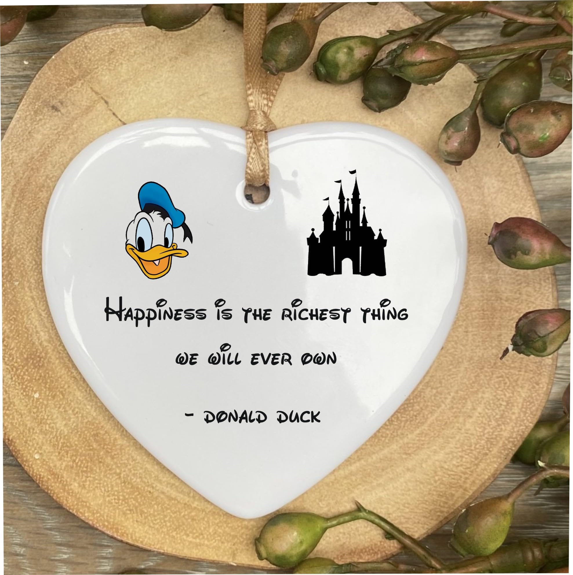 the sticker studio ltd Donald D Walt D Quote Ceramic Heart Shape Plaque Gift Sign cr52