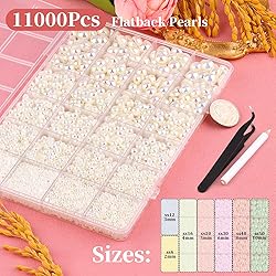 11000Pcs Flatback Pearls for Crafting