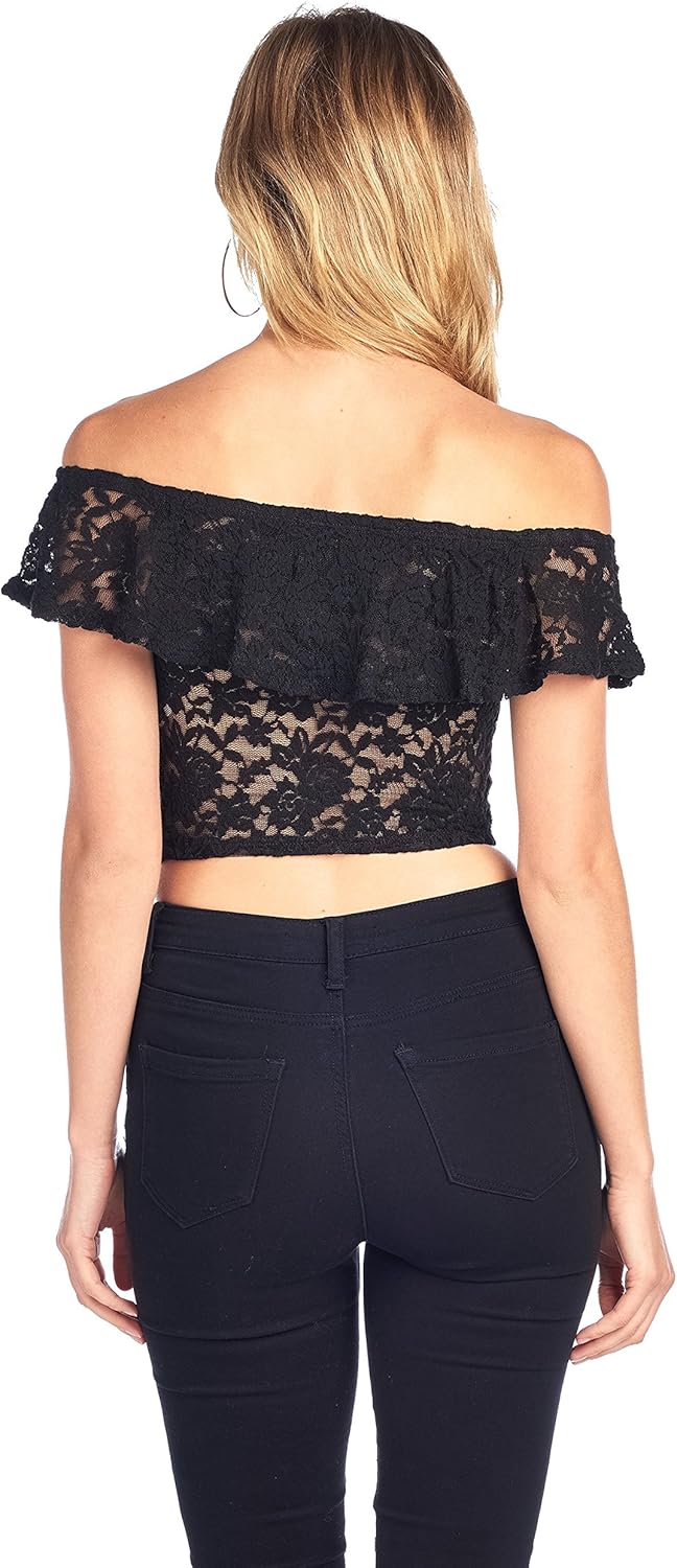 ruffle crop top with layers