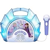 eKids Disney Frozen Karaoke Microphone with Bluetooth Speaker for Fans of Disney Toys, Kids Karaoke Machine with Built in Music