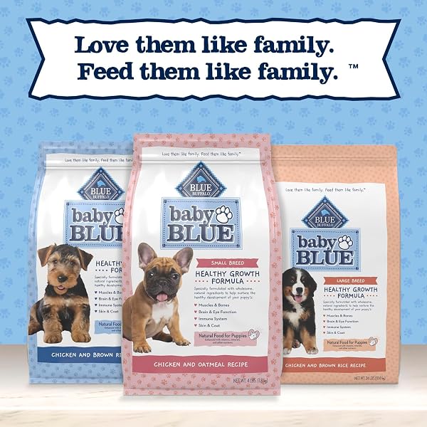 BLUE BUFFALO BABY BLUE NATURAL DRY FOOD FOR PUPPIES, HEALTHY GROWTH FORMULA WITH DHA, SAVORY CHICKEN RECIPE, 11-LB BAG