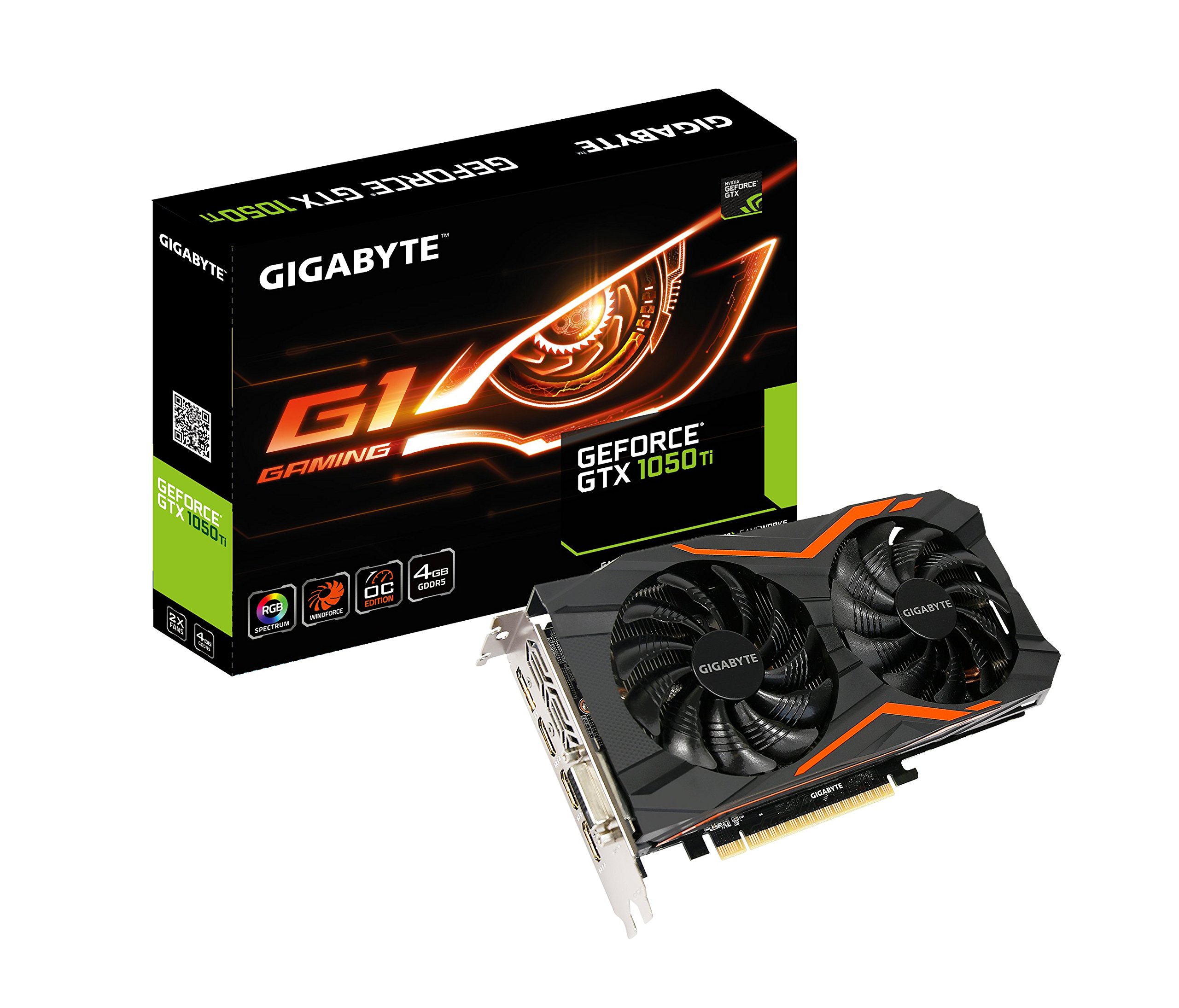 Tarjeta gráfica Gigabyte Geforce GTX 1050 Ti 4GB G1 GAMING (GV-N105TG1GAMING-4GD)