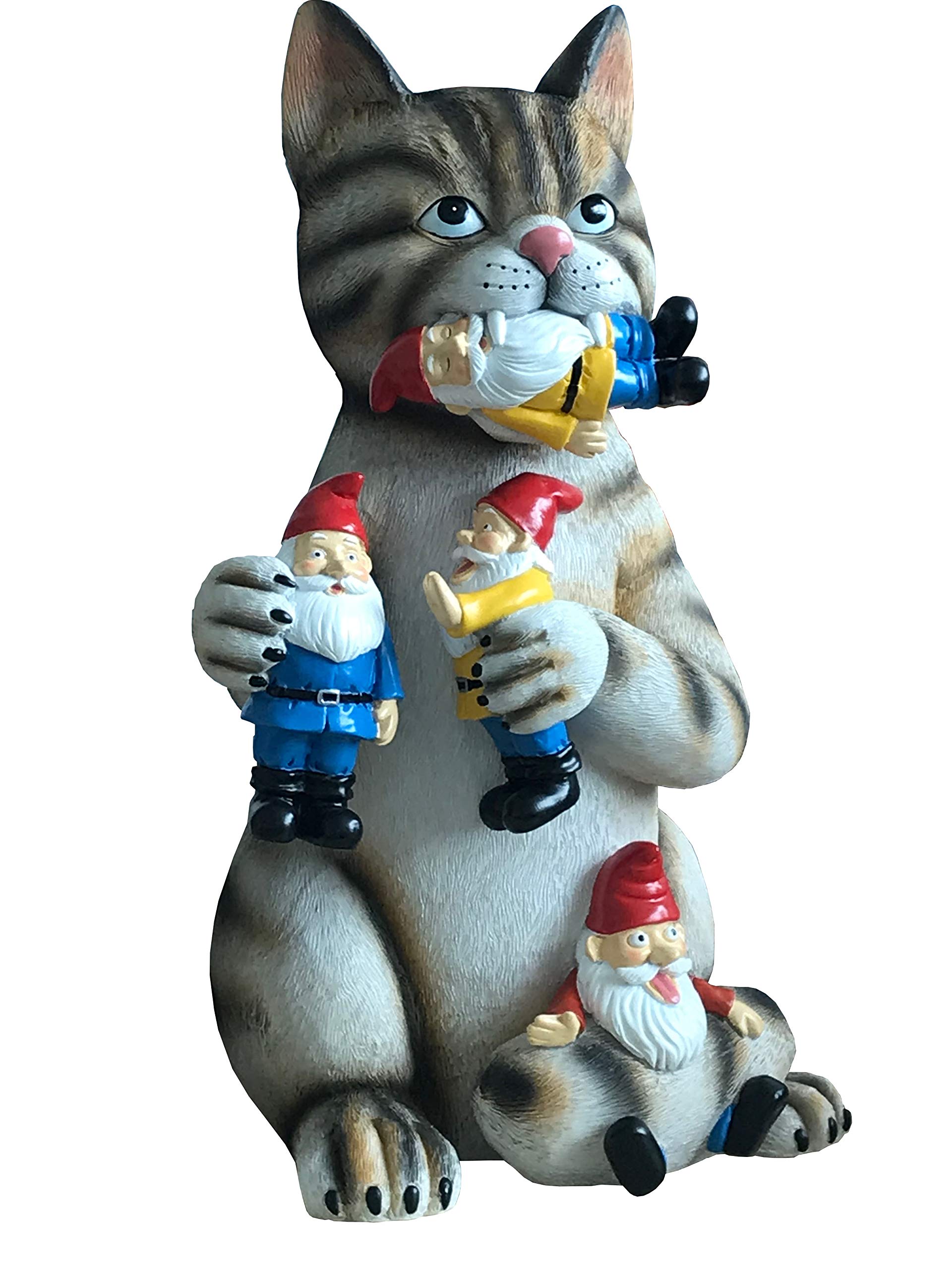 by Mark & Margot Mischievous Cat Garden Gnome Statue Figurine Best