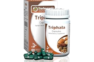 HERBOGANIC Triphala Capsules 500mg 60 Capsules -Herbal Supplement with Amla, Bibhitaki, Haritaki for Immune System & Digestive Health Support | Vegan Capsules for Men and Women…
