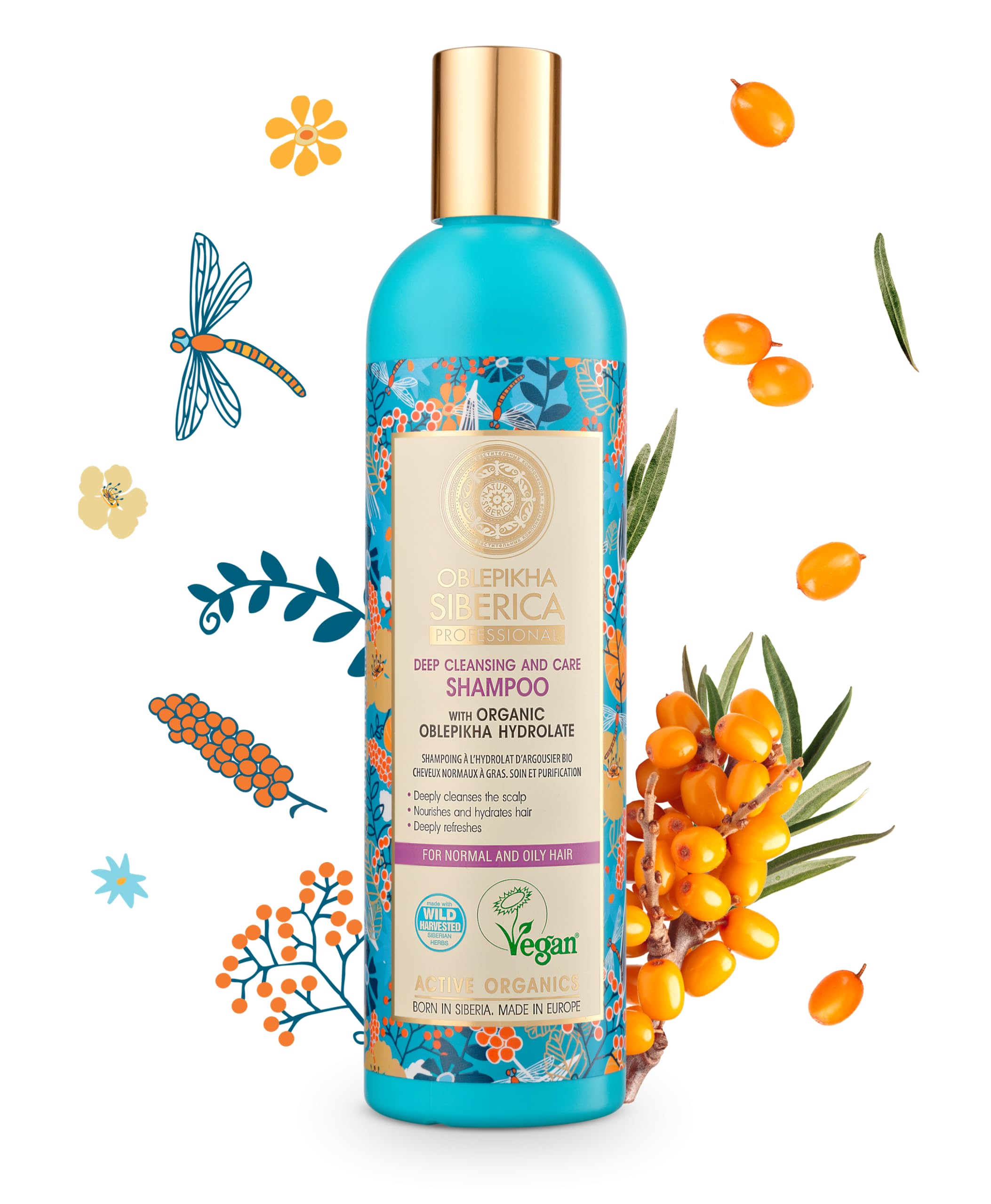 Natura Siberica Professional Oblepikha Deep Cleansing and Care Shampoo for Normal and Oily Hair